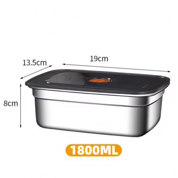 Gambar produk TaffHOME Kotak Makan Anti Tumpah Lunch Bento Box Stainless Steel 201 1800ml - KT273