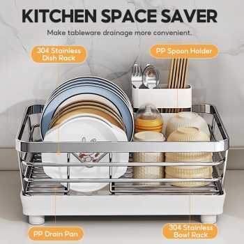 Gambar produk DUTRIEUX Rak Piring Dapur Wastafel Stainless Steel Drying Storage Rack - DR-42