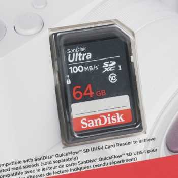 Gambar produk SanDisk Ultra SDHC/XC UHS-I Card Class 10 100MB/s 64GB - SDSDUNR-GN3IN