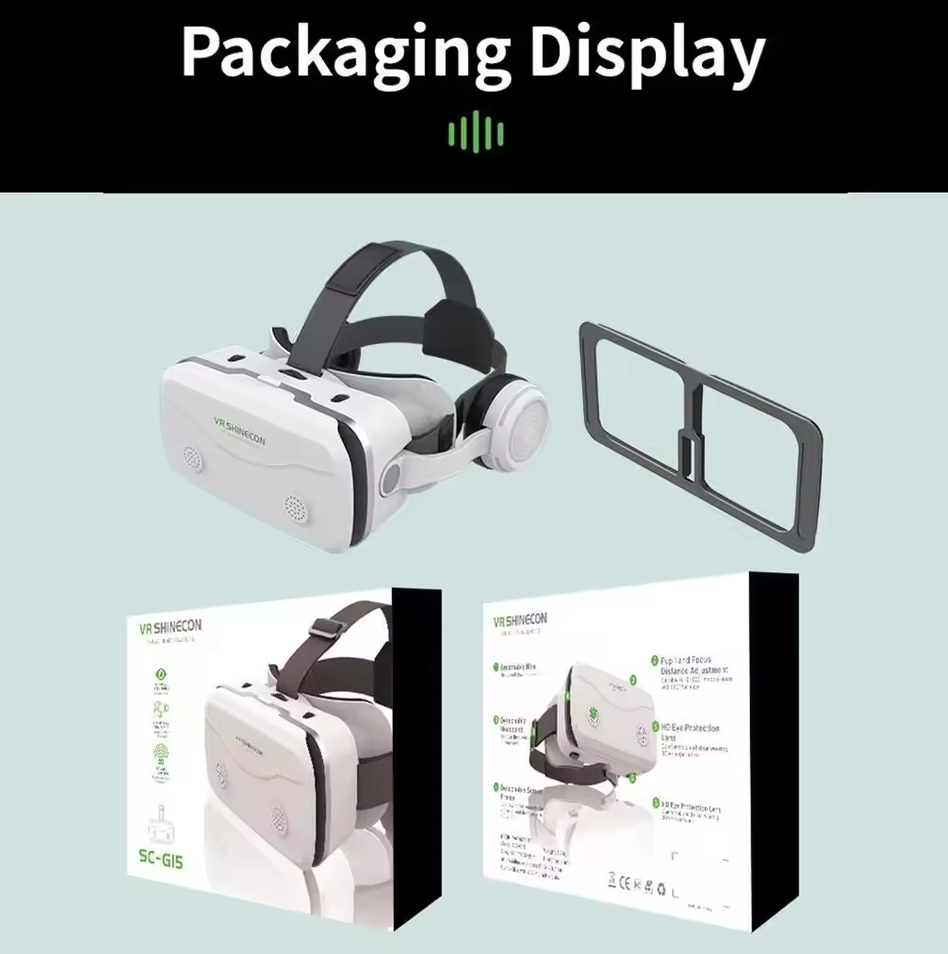 Gambar produk Shinecon VR Box 3D IMAX Screen Virtual Reality Glasses With Headphone - SC-G15E
