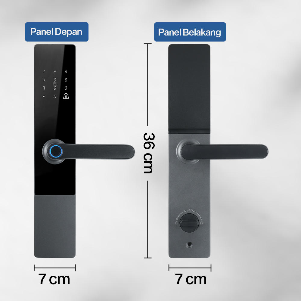 SMARTSTONE Smart Door Lock Fingerprint Password WiFi Tuya App - G3F Gambar produk SMARTSTONE Smart Door Lock Fingerprint Password WiFi Tuya App - G3F