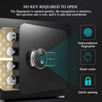 Gambar produk DAYI Kotak Brankas Fingerprint Anti Theft Safety Box 20x31x20cm - DY-20