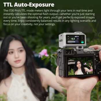 Gambar produk Godox Flash Camera Wireless 2.4GHz TTL Touchscreen 900mAh for Canon - iT30Pro C