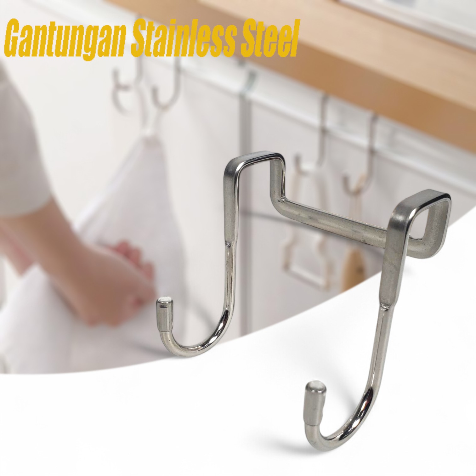 Gambar produk HIMSTO Gantungan Hook Coat Hanger Stainless Steel 1 PCS - HMS467