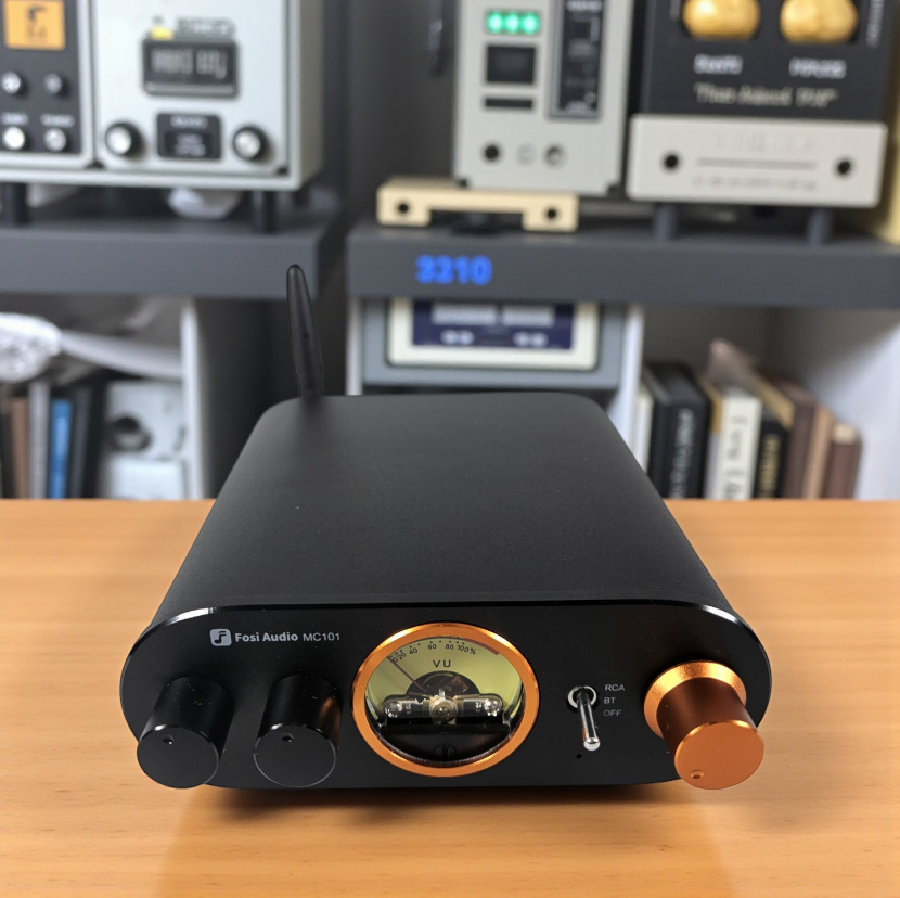 Gambar produk Fosi Audio Mini Portable Bluetooth Stereo Amplifier With VU Meter - MC101