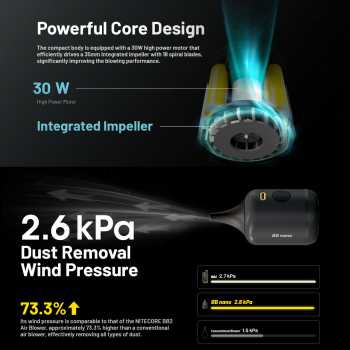 Gambar produk NITECORE Blower Debu Pembersih Electric Dust Removal Portable 30W - BB nano