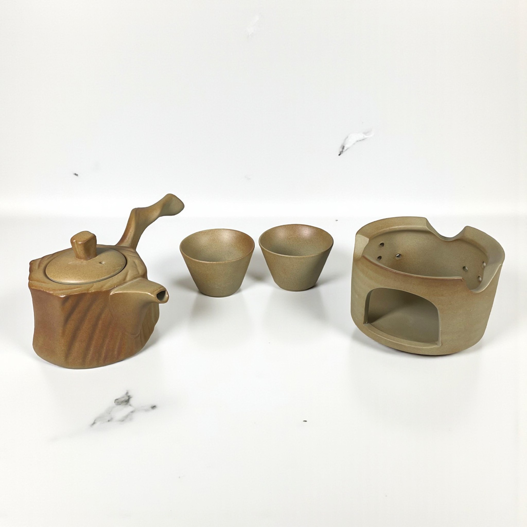 OHGET Teko Teh Keramik Pemanas Lilin Teapot Candle Warmer Set 200ml - OH-20 Gambar produk OHGET Teko Teh Keramik Pemanas Lilin Teapot Candle Warmer Set 200ml - OH-20