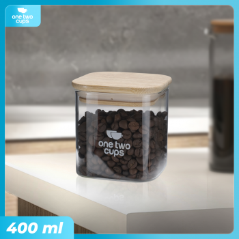 One Two Cups Toples Kaca Penyimpanan Makanan Kedap Udara Storage Jar - HC1019