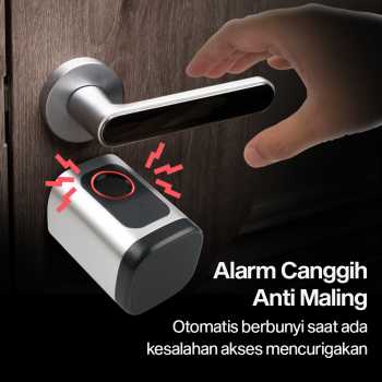 Gambar produk Juheenda Smart Door Lock Fingerprint Bluetooth Card Alarm Tuya Smart - S1