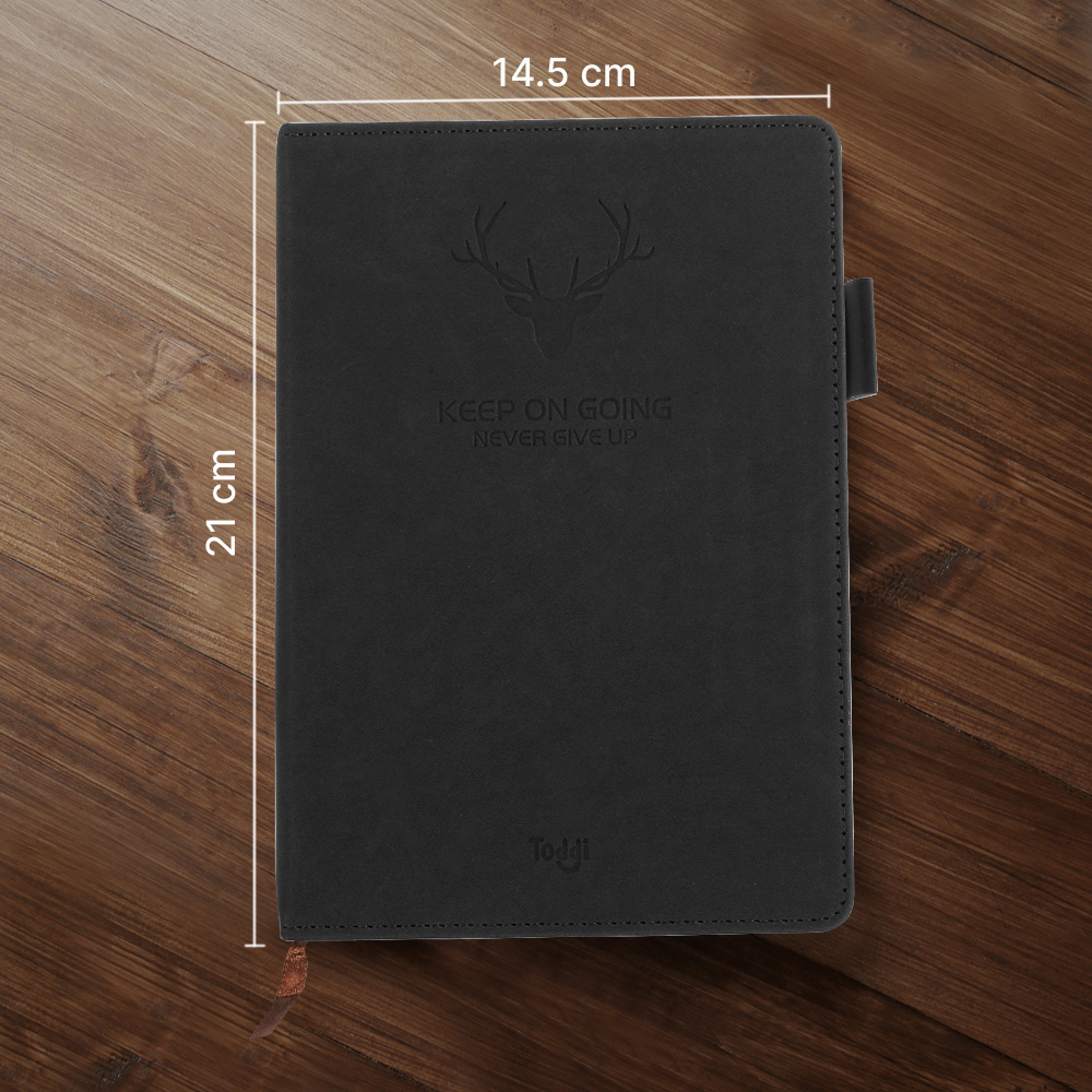 Gambar produk Toddi Buku Jurnal Hardcover Notebook Diary 80GSM 360 Halaman Lined - CW-5025