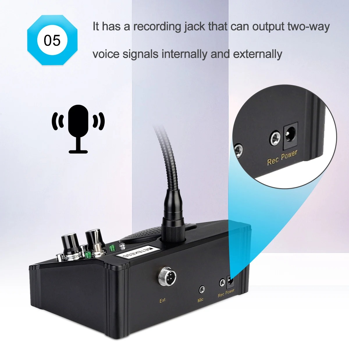 RETEKESS Window Speaker Intercom Dual Way Mic Loket Counter Teller 5W - TW106 Gambar produk RETEKESS Window Speaker Intercom Dual Way Mic Loket Counter Teller 5W - TW106