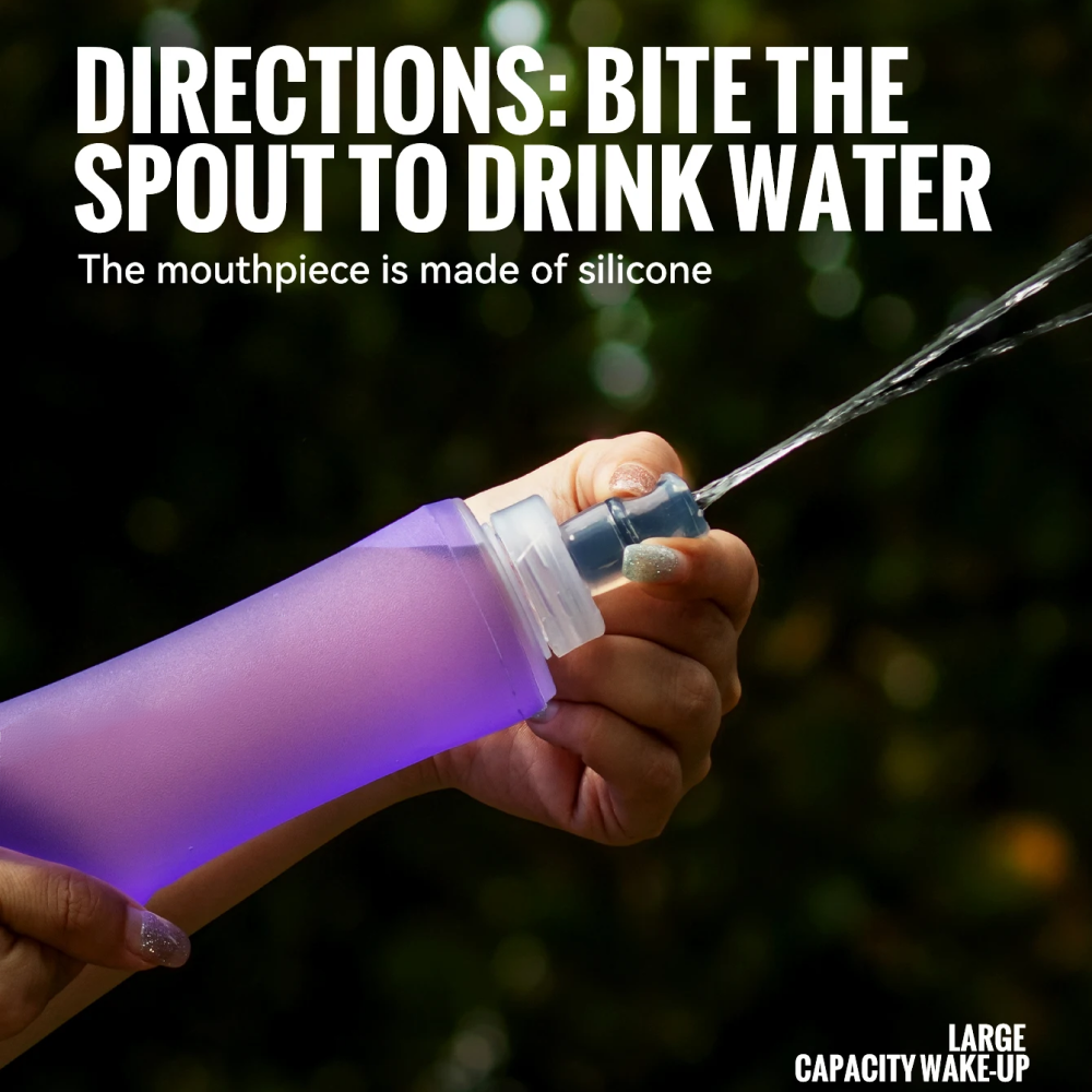 TaffSPORT Botol Minum Soft Flask Foldable Sport Water TPU 500 ml - TF009 Gambar produk TaffSPORT Botol Minum Soft Flask Foldable Sport Water TPU 500 ml - TF009
