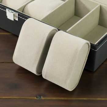 Gambar produk NieNie Kotak Penyimpanan Jam Tangan Storage Organizer Watch Box 6 Grid - NIE6
