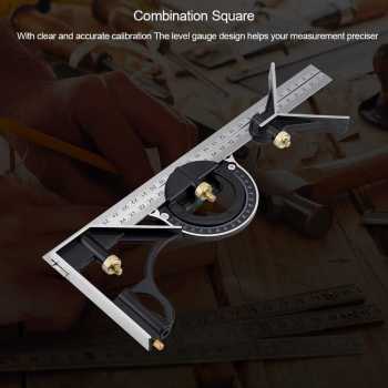 Gambar produk SILVERLINE Penggaris Multifungsi Adjustable Angle Ruler Set 30cm - 991857