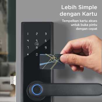 BILIXO Smart Door Lock Fingerprint Password Card RFID Alarm - N1F Gambar produk BILIXO Smart Door Lock Fingerprint Password Card RFID Alarm - N1F