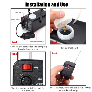 TaffLED Sistem Fogger Panggung Stage Machine Ejector with RGB LED - KY-LED500 Gambar produk TaffLED Sistem Fogger Panggung Stage Machine Ejector with RGB LED - KY-LED500