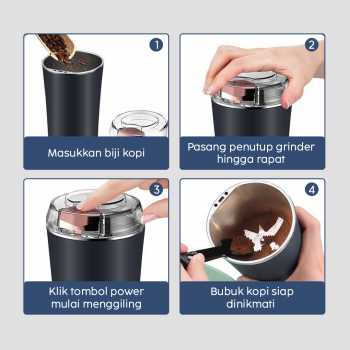 Gambar produk HOMEFISH Penggiling Kopi Elektrik Coffee Grinder Household 150W 220V - W8801