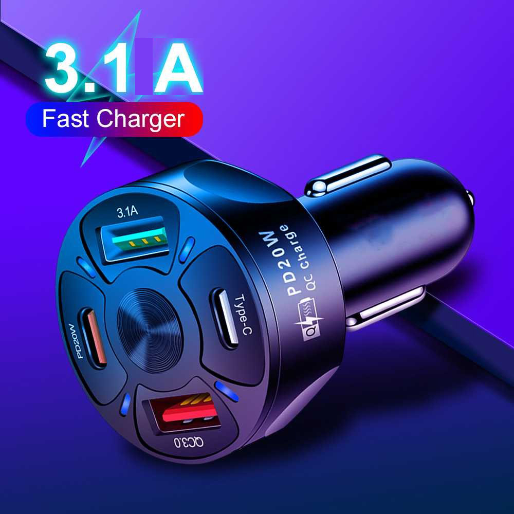 KIFIDAN Car Charger Mobil Fast Charging PD QC 3.0 USB Type C Port 20W - BK358 Gambar produk KIFIDAN Car Charger Mobil Fast Charging PD QC 3.0 USB Type C Port 20W - BK358