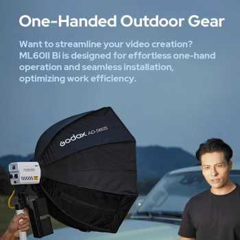 Gambar produk Godox Lampu Studio LED Fill Light Bluetooth Control 2800-6500K 70W - ML60IIBI