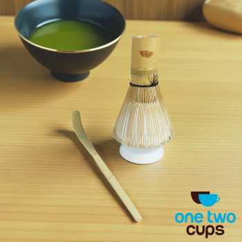One Two Cups Matcha Set Kit Chasen Stand Chashaku Bamboo 3 PCS - D-31