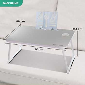Gambar produk TaffHOME Meja Lipat Laptop Foldable Bed Table with Drawer Cup Holder 70x48cm - BO-67