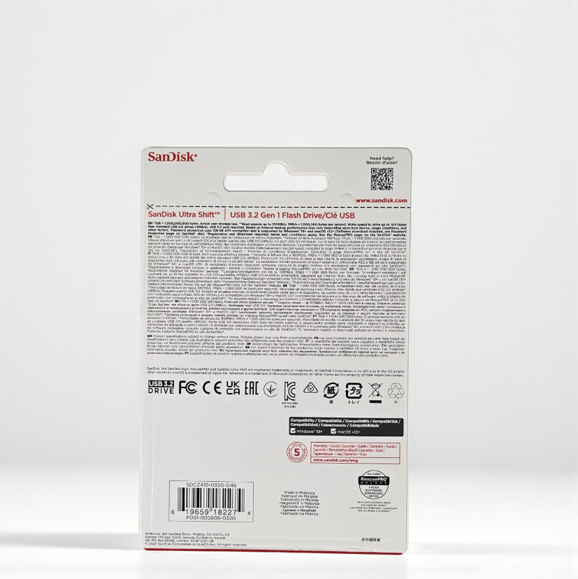 SanDisk Ultra Shift Flashdisk USB Gen 1 32GB - SDCZ410 Gambar produk SanDisk Ultra Shift Flashdisk USB Gen 1 32GB - SDCZ410