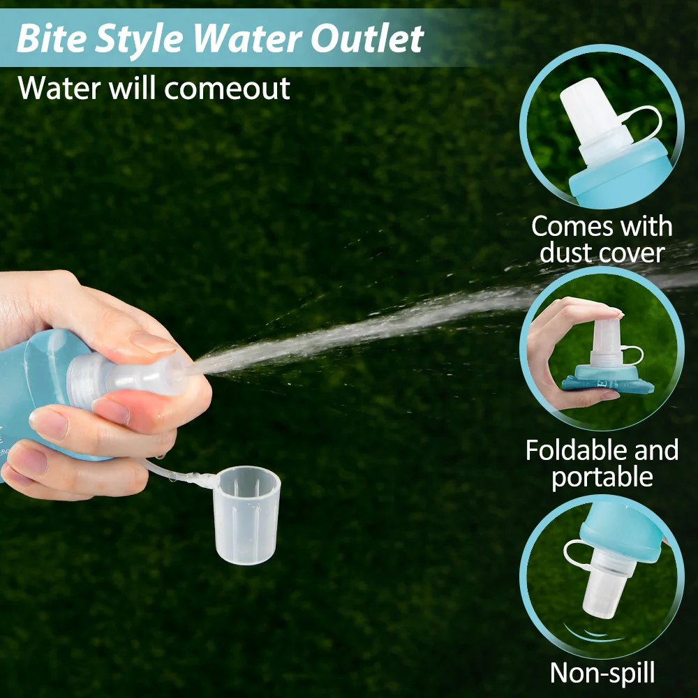 TaffSPORT Botol Minum Soft Flask Foldable Sport Water TPU 500 ml - TF009 Gambar produk TaffSPORT Botol Minum Soft Flask Foldable Sport Water TPU 500 ml - TF009