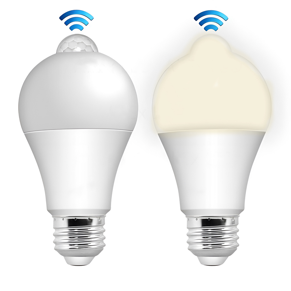 ExLED Lampu LED dengan PIR Sensor E27 Warm White 3500K 12W - Ex01 Gambar produk ExLED Lampu LED dengan PIR Sensor E27 Warm White 3500K 12W - Ex01