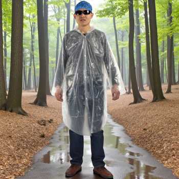 Jas Hujan Portable Filament Thick Section Raincoat with Button - Y903