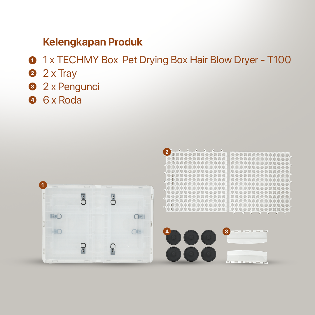 Gambar produk TECHMY Box Pengering Hewan Pet Drying Box Hair Blow Dryer - T100