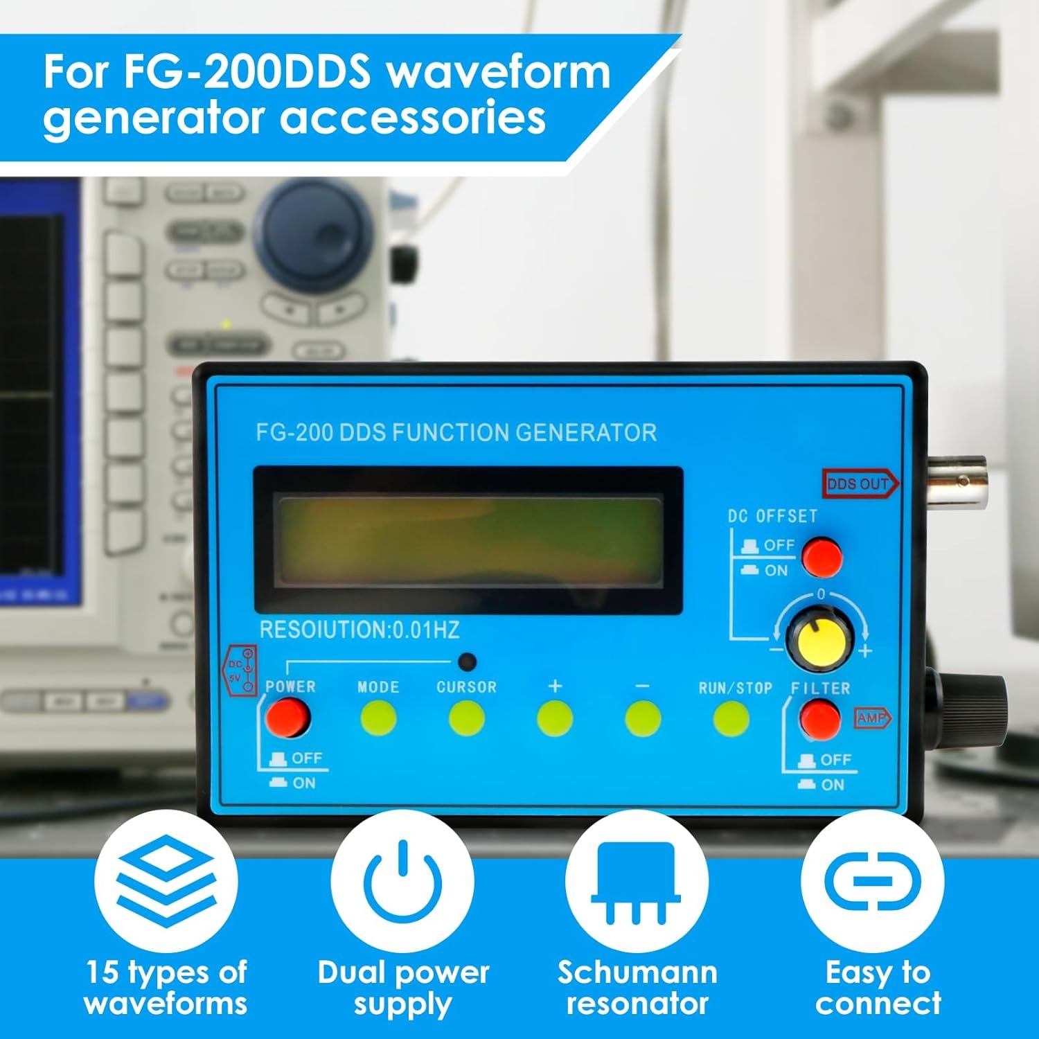 Gambar produk VOANZO Signal Generator 15 Waveforms 500kHz with Antenna Coil - FG-200