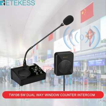 RETEKESS Window Speaker Intercom Dual Way Mic Loket Counter Teller 5W - TW106