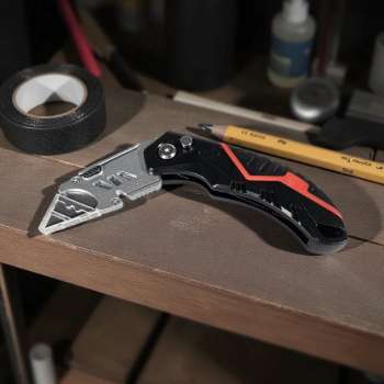 AIRAJ Pisau Cutter Lipat Folding Utility Knife Angle Adjustable 18mm - 1358