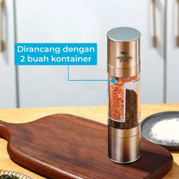One Two Cups Penggiling Biji Lada 2in1 Spices Pepper Grinder 200ml - OT-22 Gambar produk One Two Cups Penggiling Biji Lada 2in1 Spices Pepper Grinder 200ml - OT-22