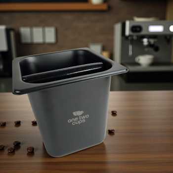 One Two Cups Wadah Ampas Kopi Espresso Knock Box Container Size L - HG-166 Gambar produk One Two Cups Wadah Ampas Kopi Espresso Knock Box Container Size L - HG-166