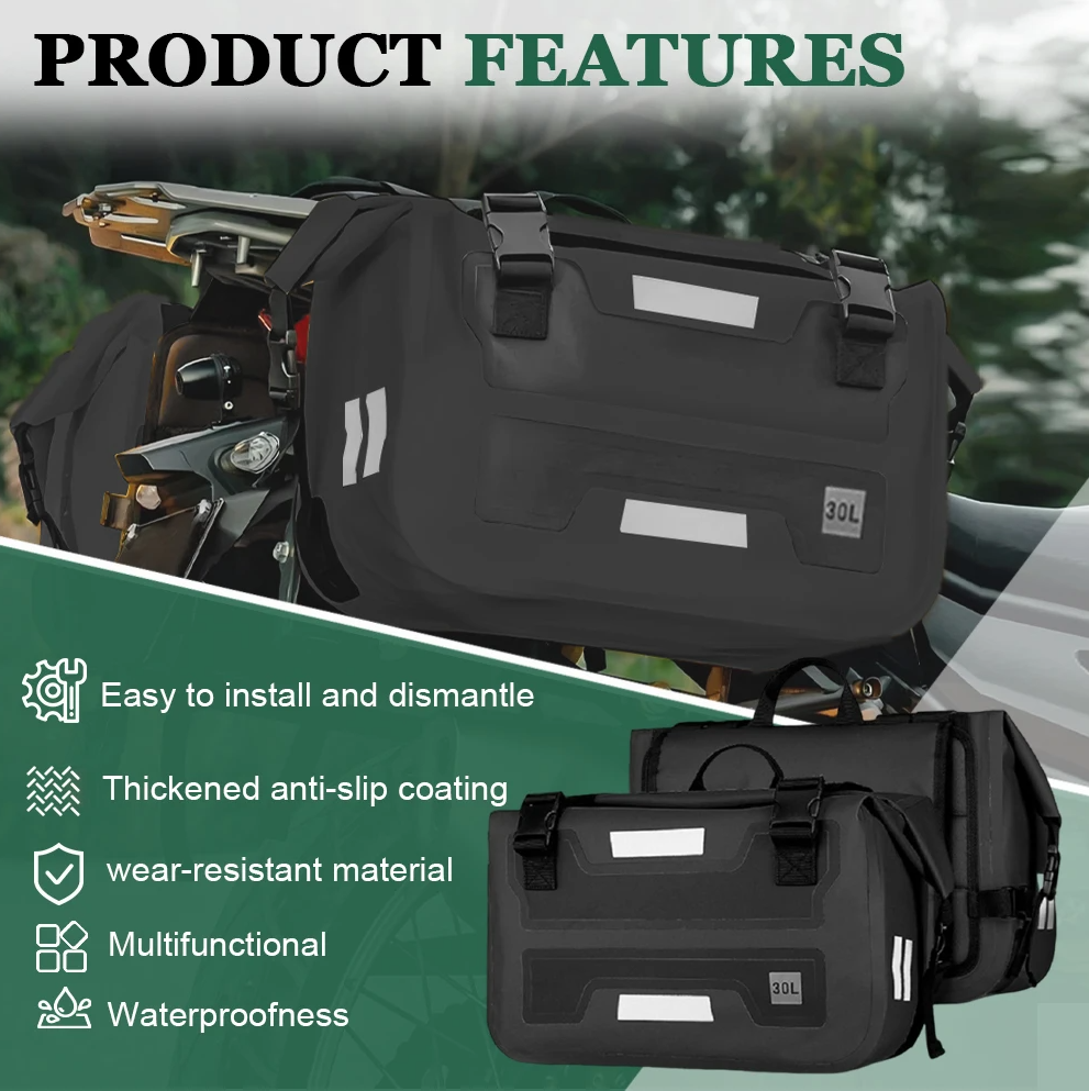 Gambar produk Blinkminds Saddle Bag Touring Motorcycle Anti Slip Waterproof 30L - BM08