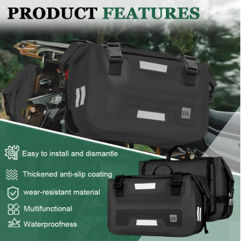 Gambar produk Blinkminds Saddle Bag Touring Motorcycle Anti Slip Waterproof 30L - BM08