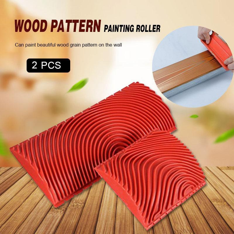 Mintiml Sikat Cat Pola Kayu Rubber Roller Brush Wood Imitation 2 PCS - MS3 Gambar produk Mintiml Sikat Cat Pola Kayu Rubber Roller Brush Wood Imitation 2 PCS - MS3