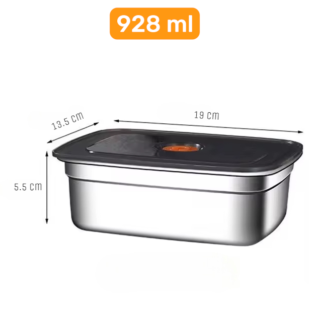 TaffHOME Kotak Makan Anti Tumpah Lunch Bento Box Stainless Steel 410 928ml - KT275 Gambar produk TaffHOME Kotak Makan Anti Tumpah Lunch Bento Box Stainless Steel 410 928ml - KT275