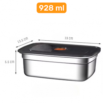 TaffHOME Kotak Makan Anti Tumpah Lunch Bento Box Stainless Steel 410 928ml - KT275 Gambar produk TaffHOME Kotak Makan Anti Tumpah Lunch Bento Box Stainless Steel 410 928ml - KT275