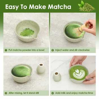 Gambar produk Willstar Matcha Set Kit Chawan Chasen Stand Ceramic 500ml 2 PCS - WS-502