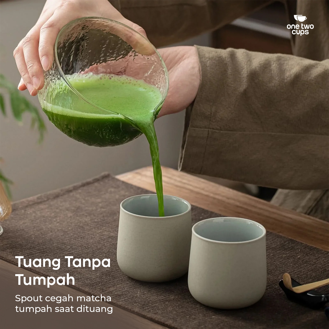 Gambar produk One Two Cups Mangkuk Teh Chawan Kaca Japanese Matcha Bowl 500ml - W5ML