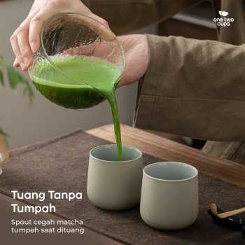 Gambar produk One Two Cups Mangkuk Teh Chawan Kaca Japanese Matcha Bowl 500ml - W5ML