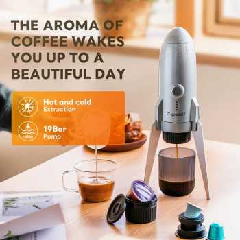 Gambar produk iCafilas Capadeli Nanopresso Coffee Maker Portable 3in1 7800mAh 19 Bar - ME2409