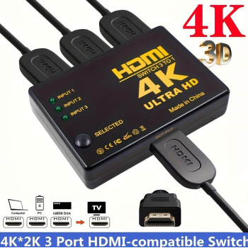 Gambar produk Duorem HDMI Switcher Splitter 3 Port 4K x 2K Ultra HD with Remote - DR105