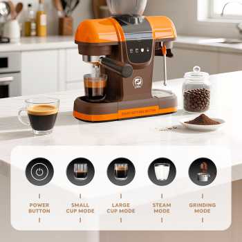 Gambar produk iCafilas Mesin Kopi Espresso Coffee Maker Frothing Grinding 19 Bar - ME2603