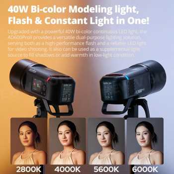 Gambar produk Godox Flash Camera Wireless 2.4GHz TTL 3in1 Color 2600mAh 600W - AD600ProII