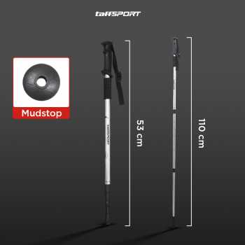 TaffSPORT Tongkat Hiking Telescopic Trekking Pole Aluminium 135cm - X-11 Gambar produk TaffSPORT Tongkat Hiking Telescopic Trekking Pole Aluminium 135cm - X-11