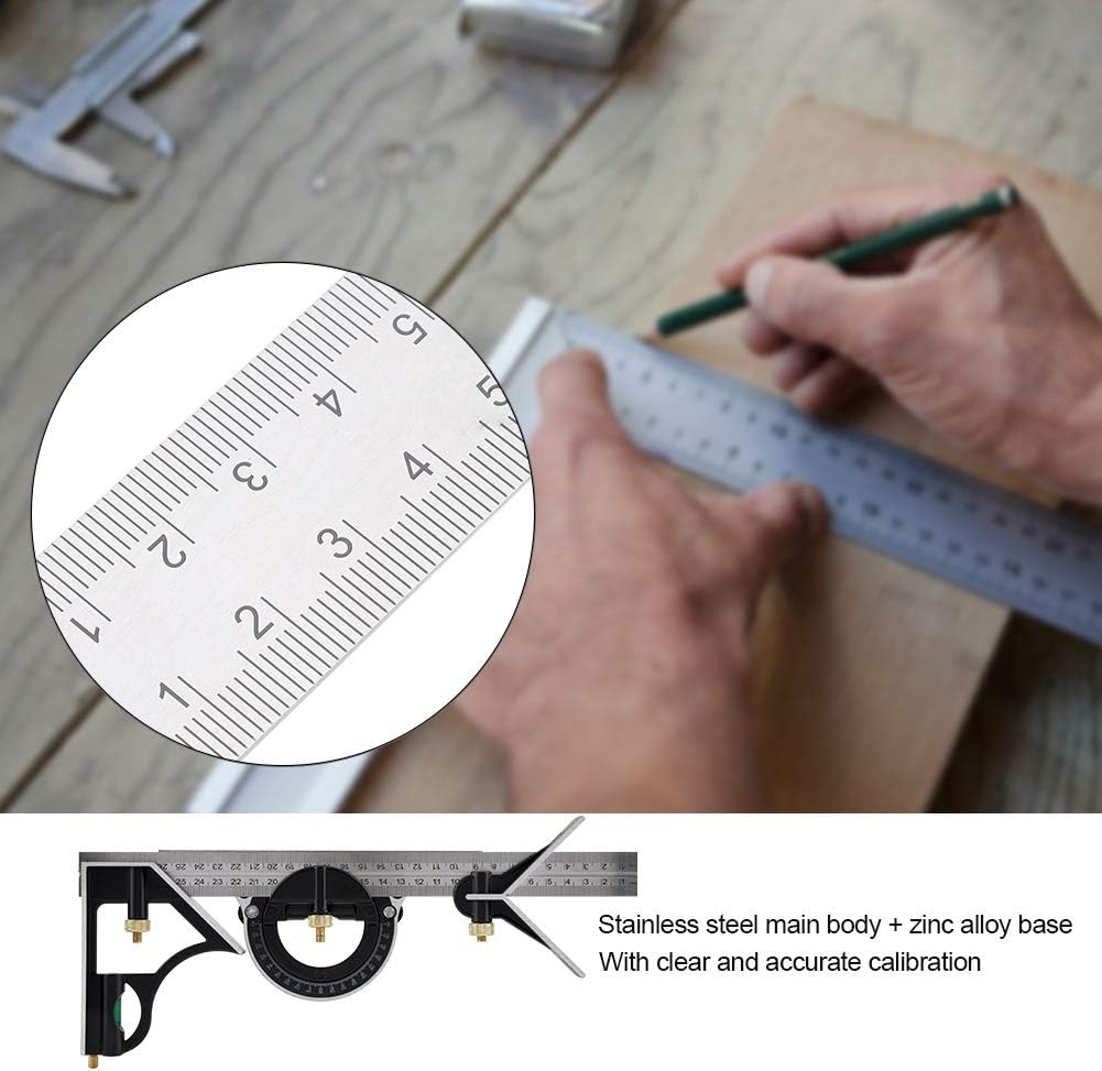 Gambar produk SILVERLINE Penggaris Multifungsi Adjustable Angle Ruler Set 30cm - 991857