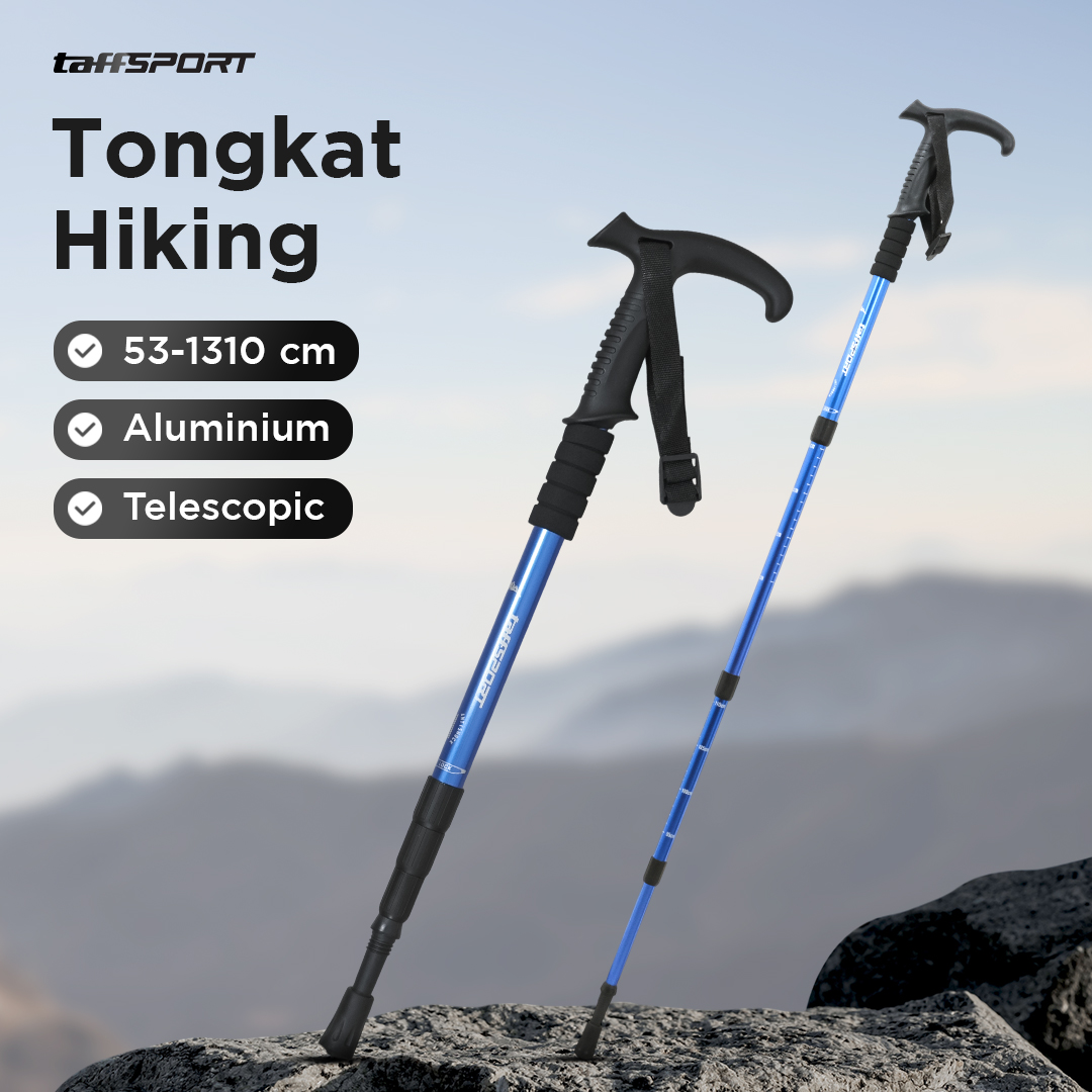 TaffSPORT Tongkat Hiking Telescopic Trekking Pole Aluminium 110cm - X-100 Gambar produk TaffSPORT Tongkat Hiking Telescopic Trekking Pole Aluminium 110cm - X-100